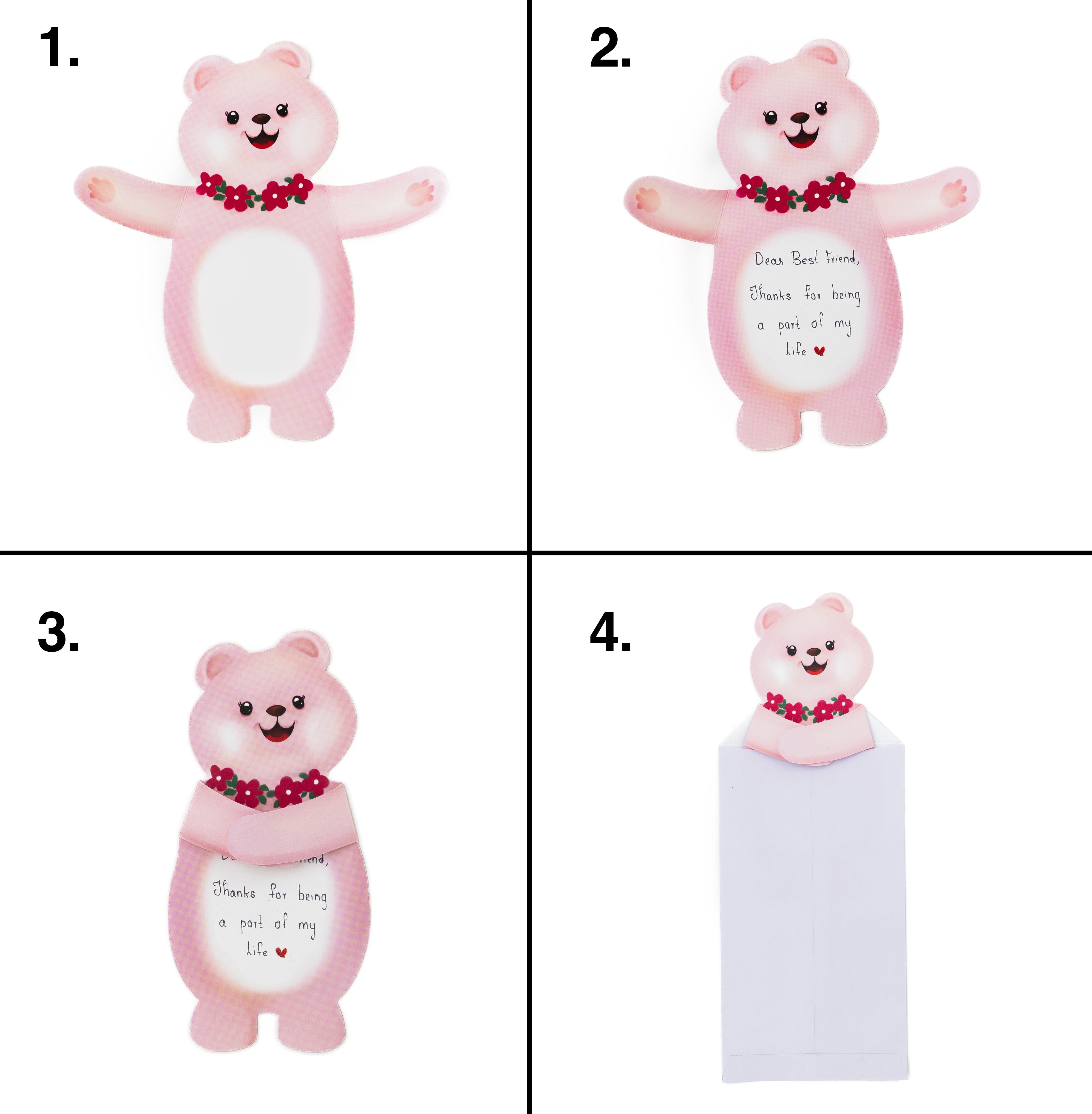 Pink Bear Hug Card - Image 3