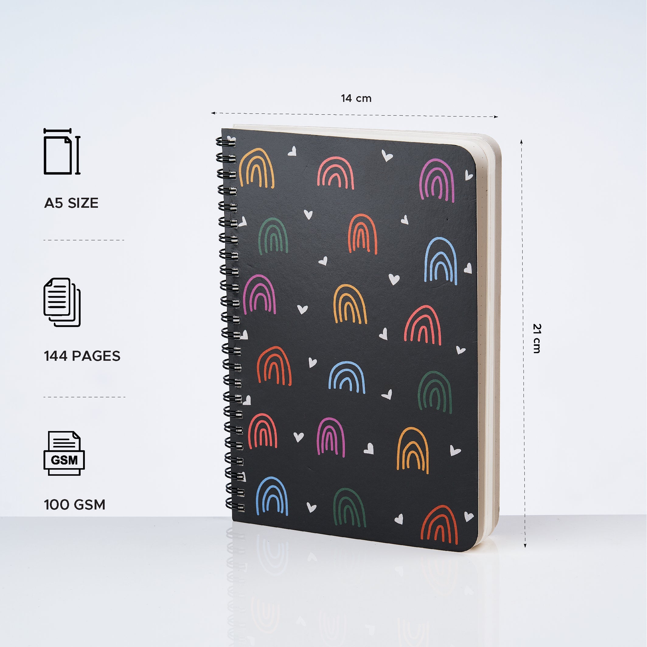 Rainbow in the Dark: Plain Spiral Notebook