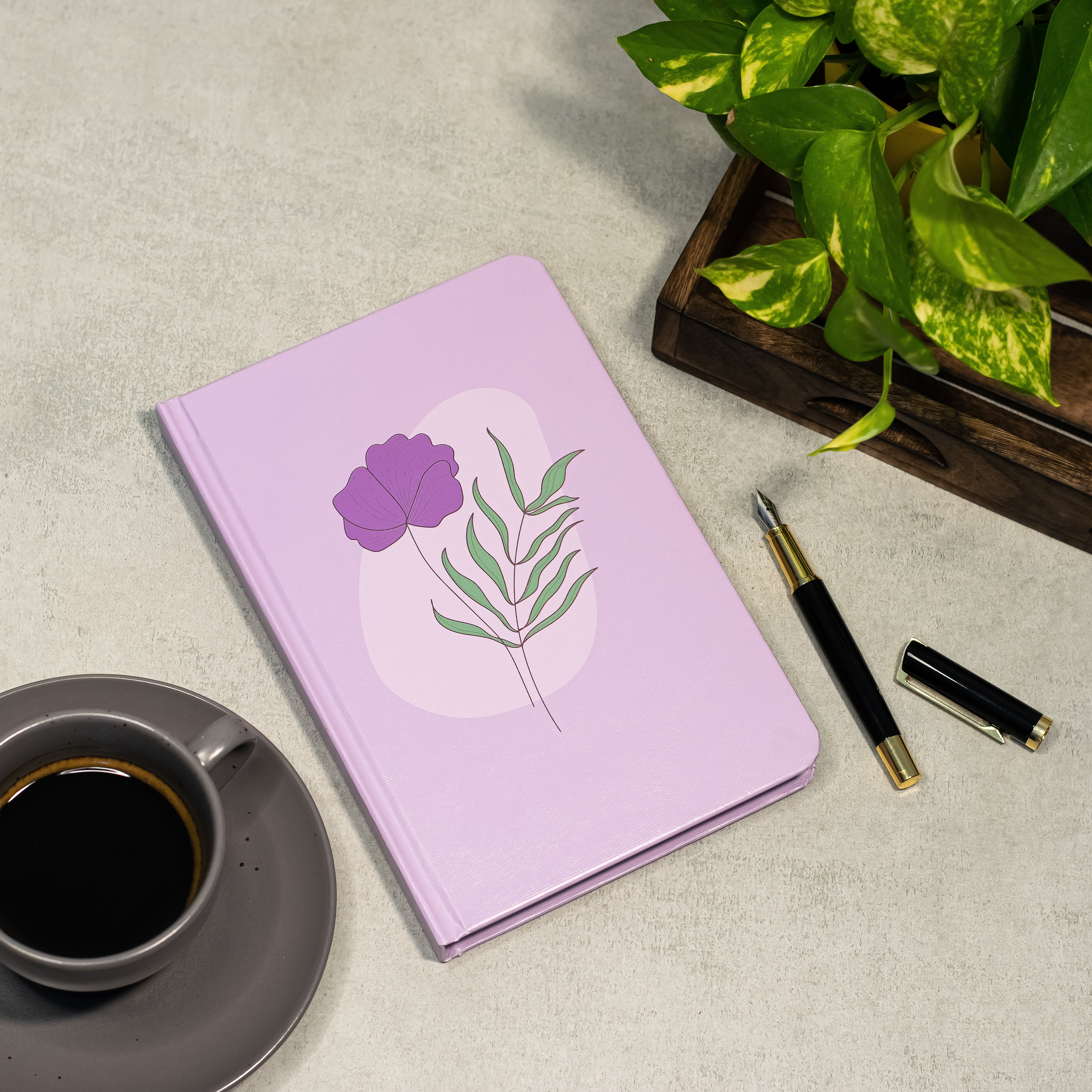 Violet Bloom - Designer Hard Cover Notebooks - Image 3