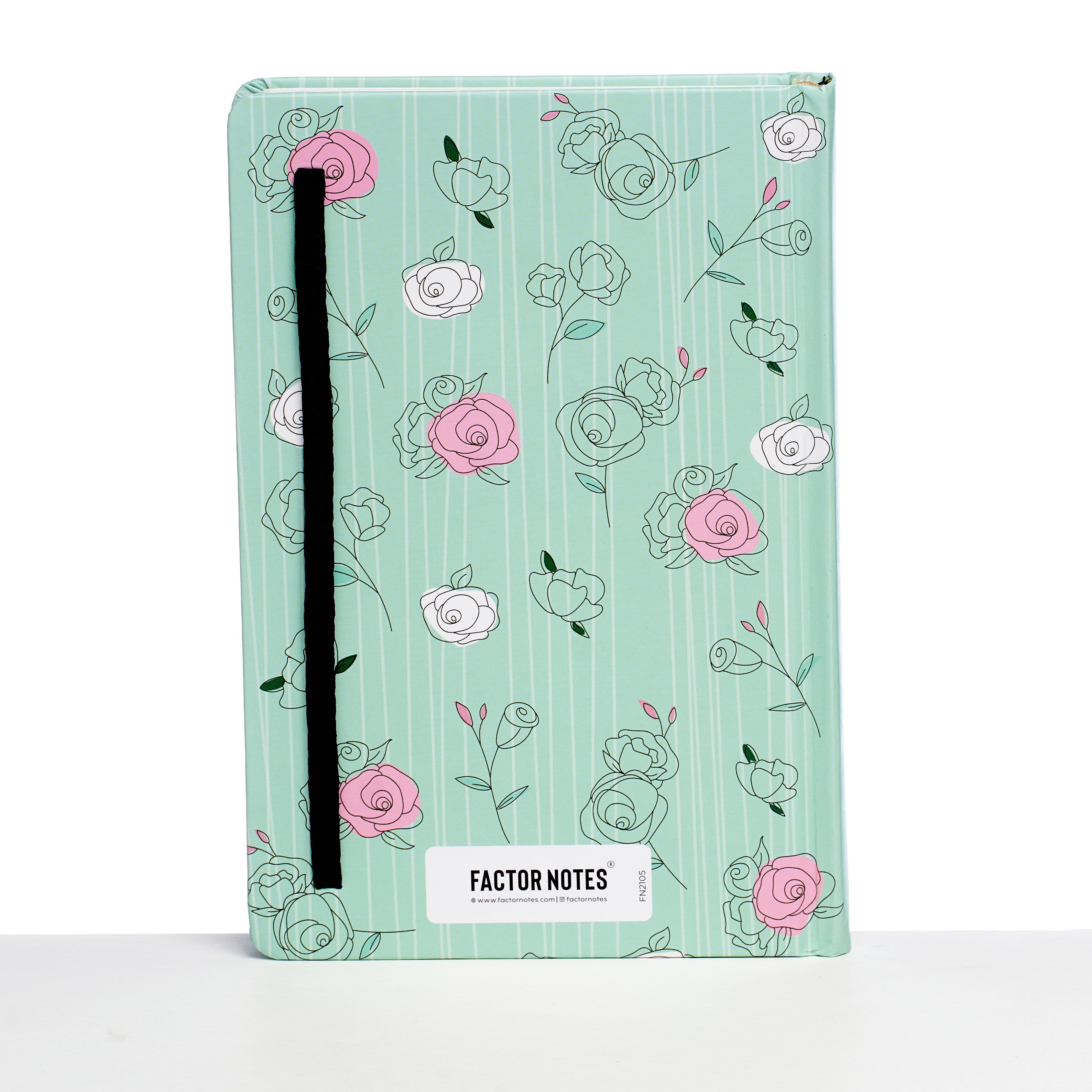 The Pastel Mint Roses - Designer Hard Cover Notebook - Image 4