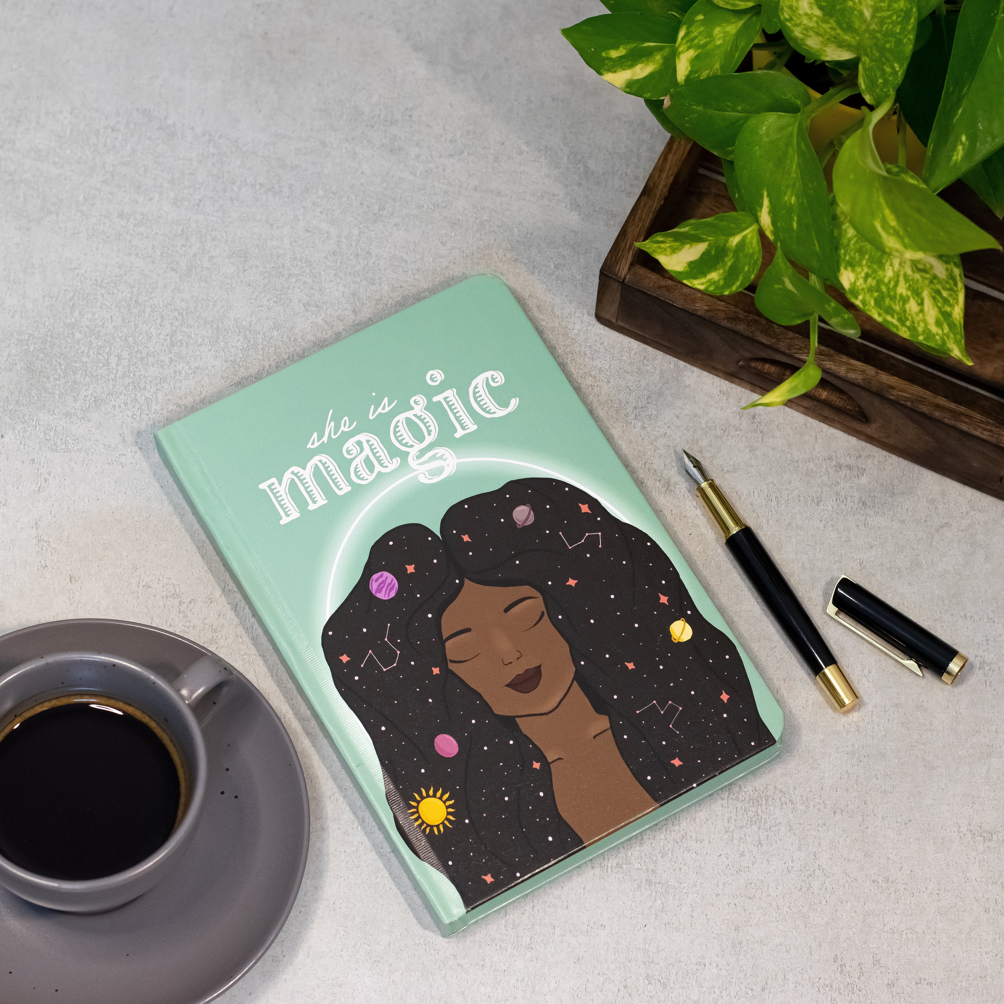 She is Magic - Designer Hard Cover Notebook - Image 3
