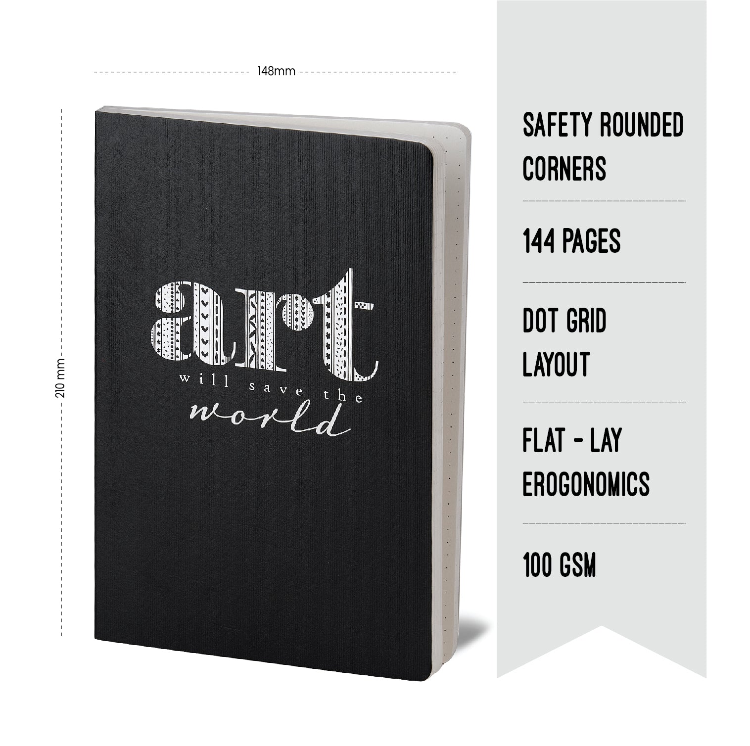 Art will Save the World: Plain Notebook - Image 4