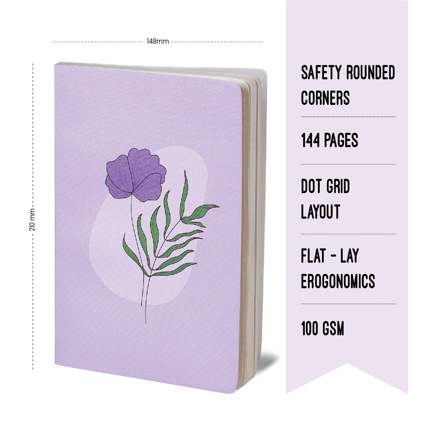 Violet Bloom: Plain Notebook - Image 2