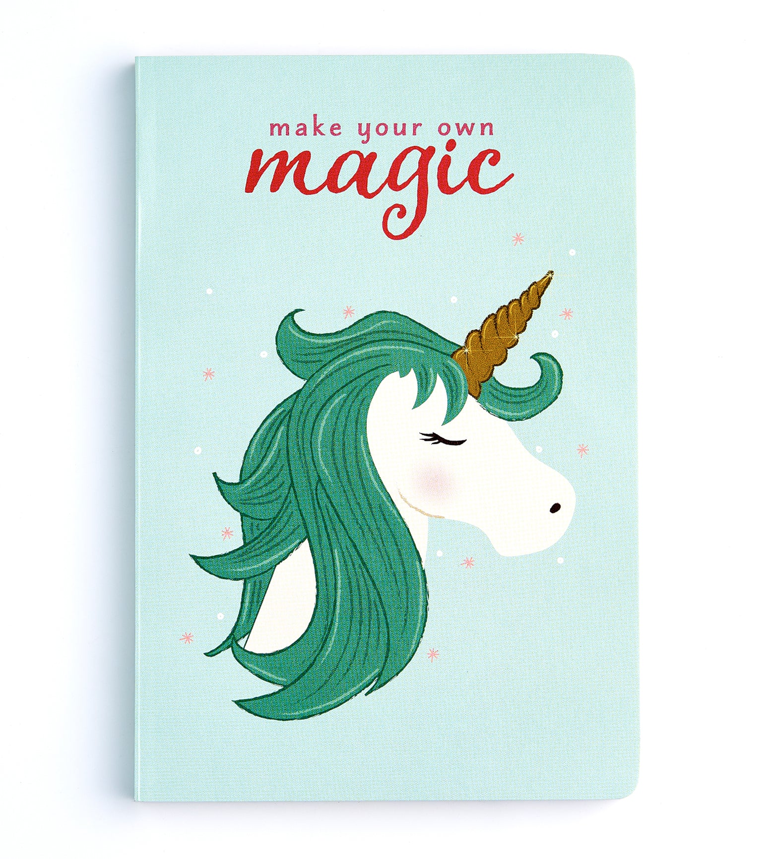 Teal Unicorn: Plain Notebook