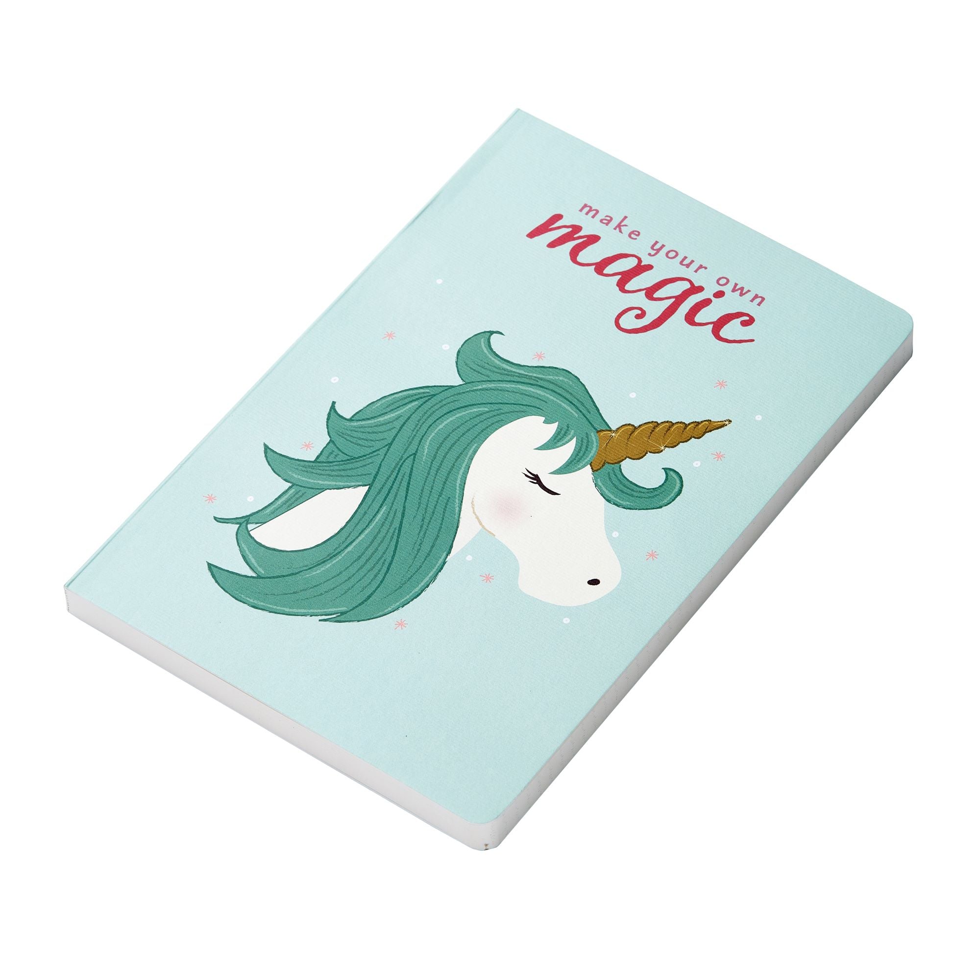 Teal Unicorn: Plain Notebook - Image 3