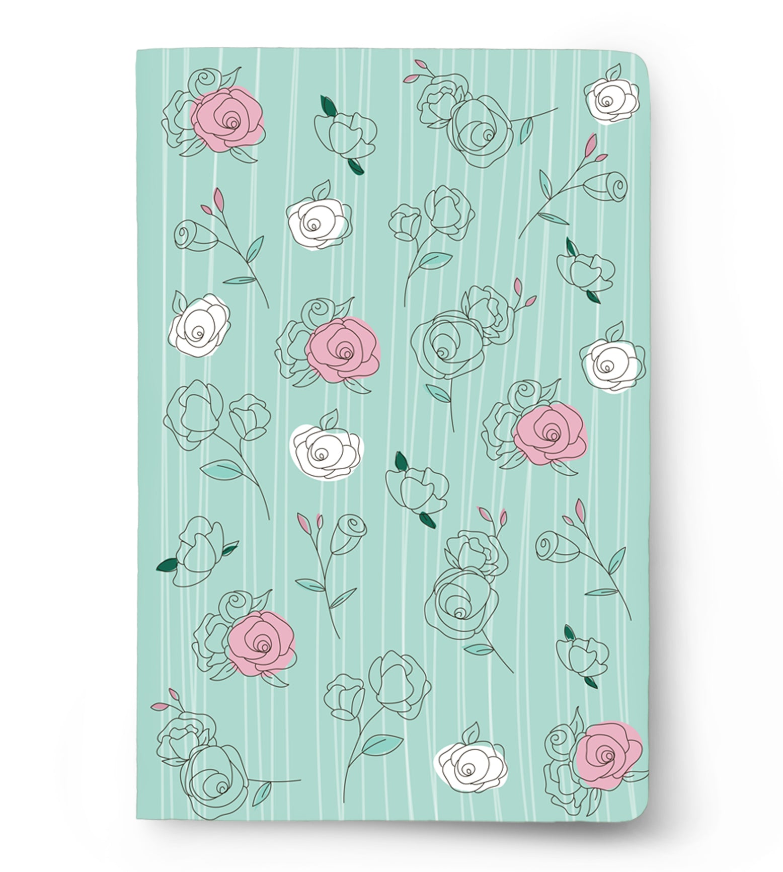 The Pastel Mint Roses: Dot Grid Notebook