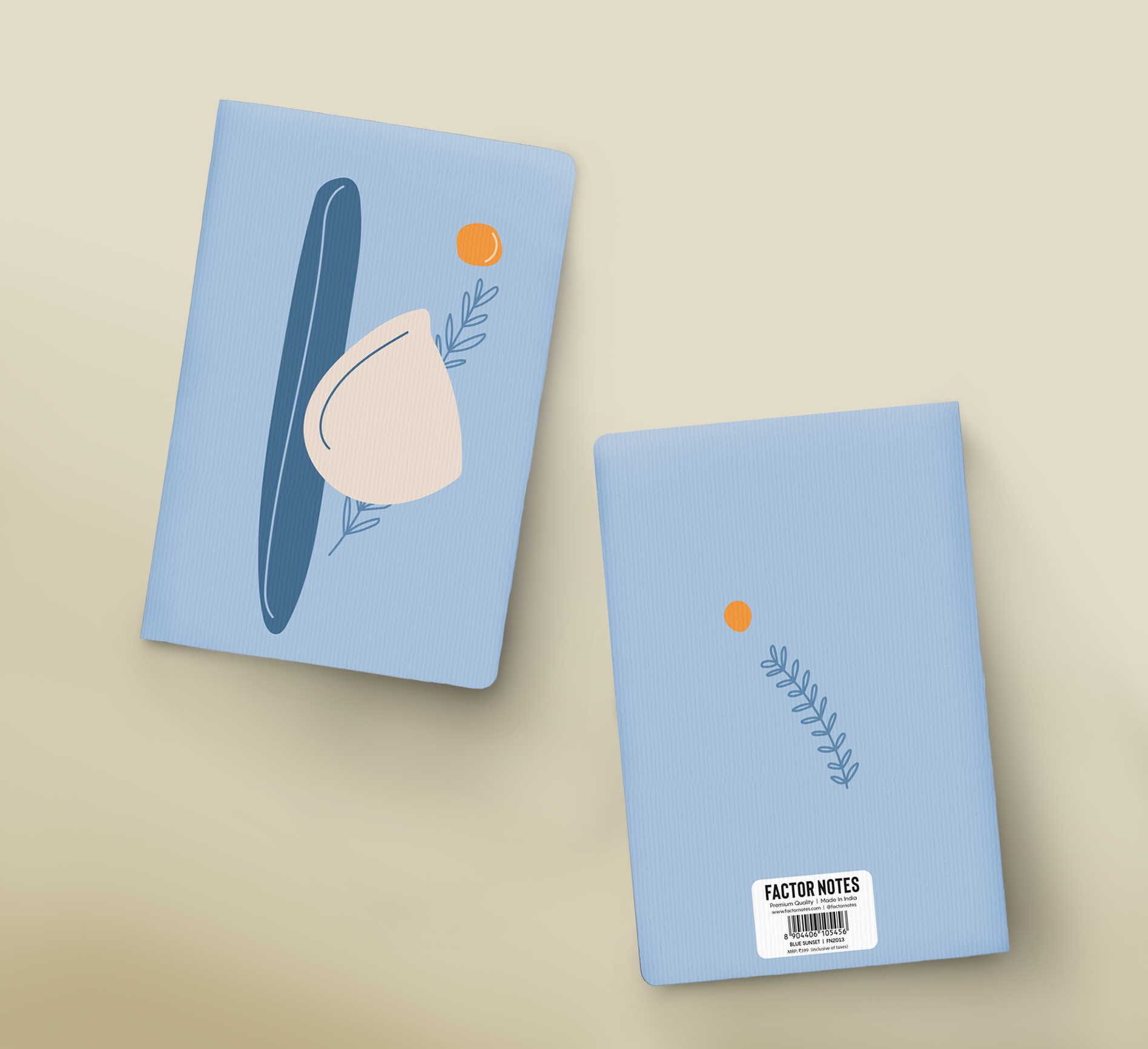 The Blue Sunset: Plain Notebook - Image 2