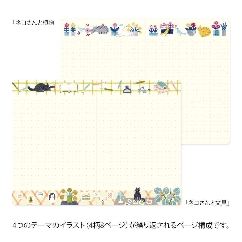MIDORI Yuru Log Notebook (B6) Cat - Image 7