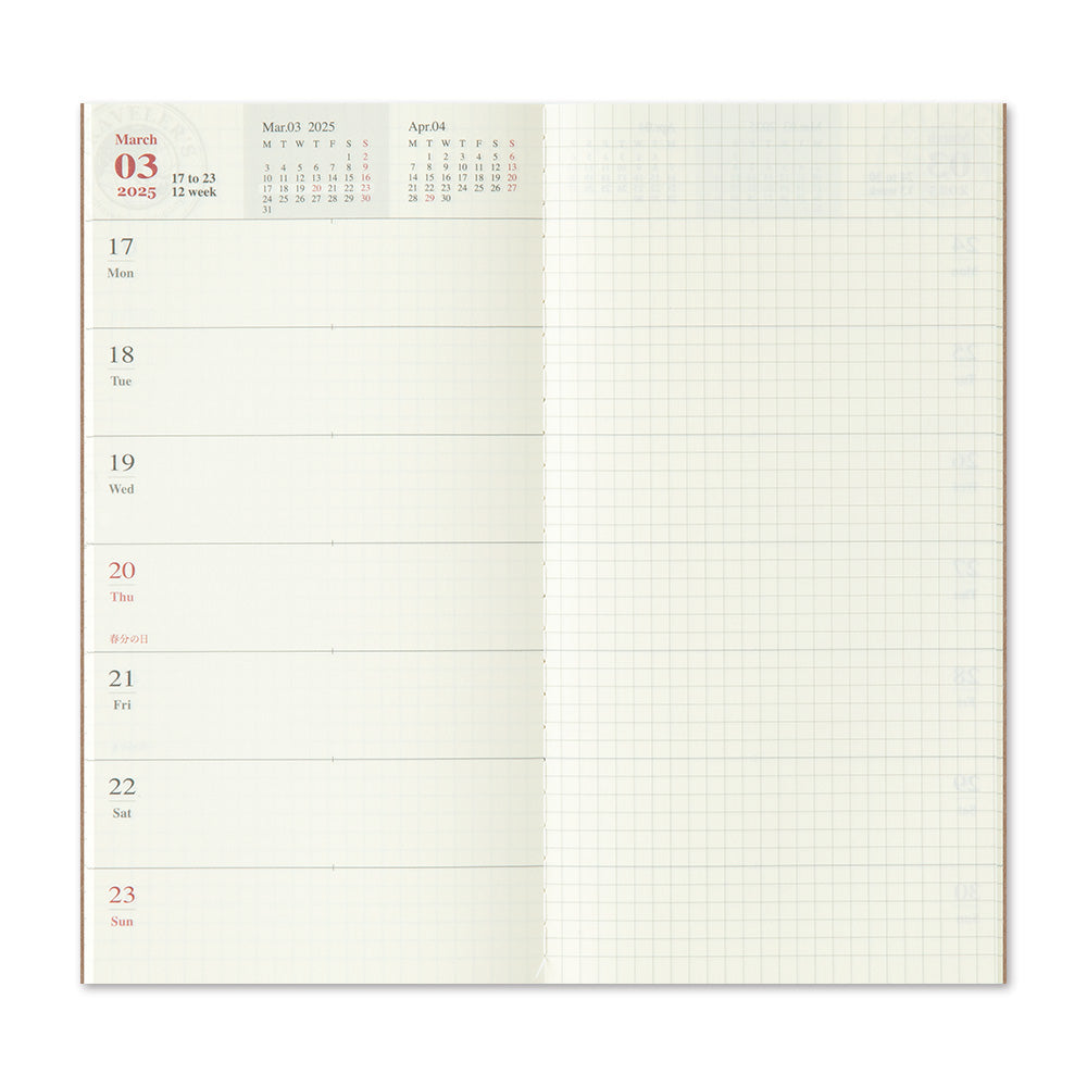 TRAVELER'S notebook Refill 2025 Weekly + Memo - Image 6