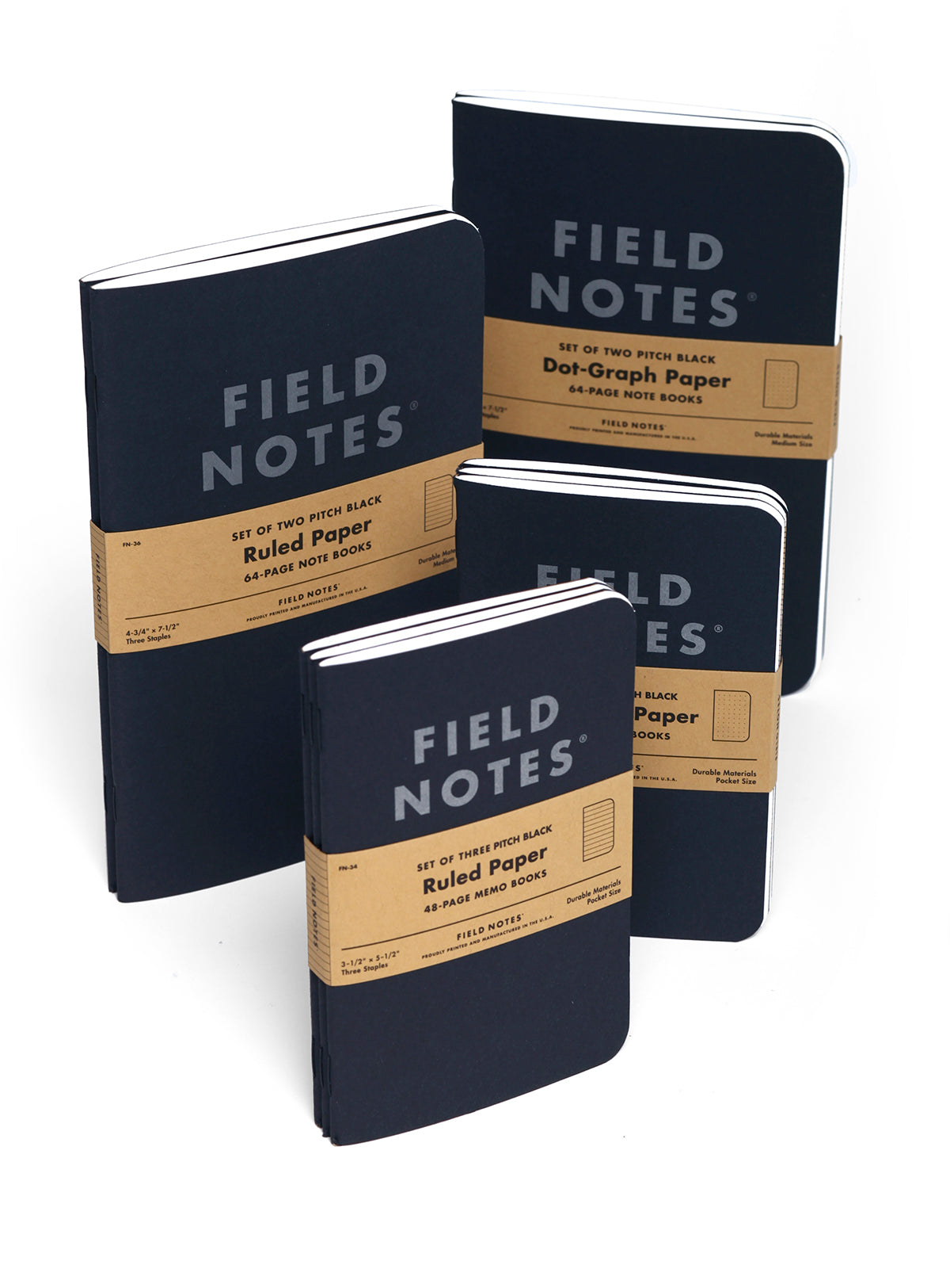 Field Notes: 3 PACK PITCH BLACK MEMO BOOK (RULED) - Image 4