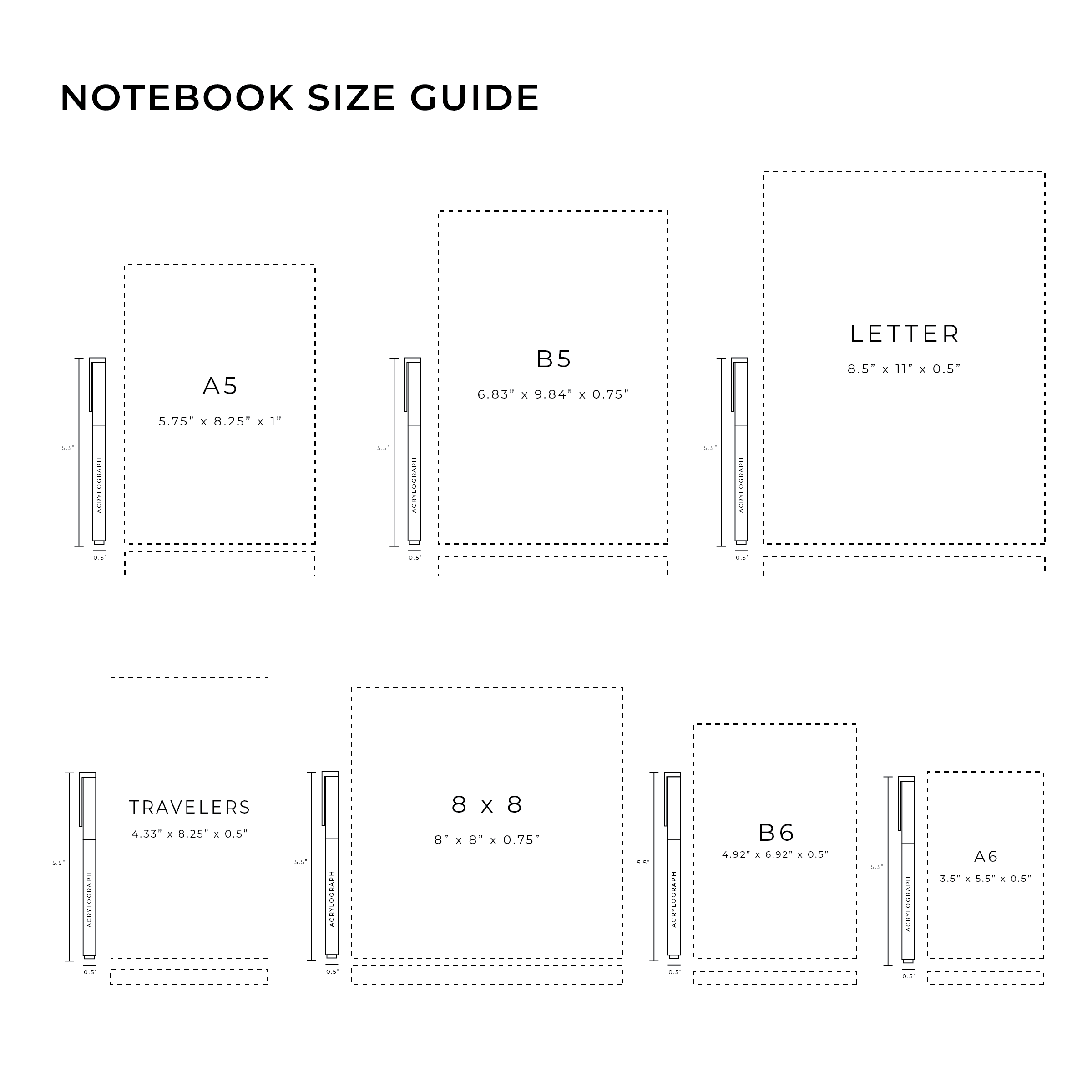 Archer & Olive Lettersize Dot Grid Notebook- Heirloom