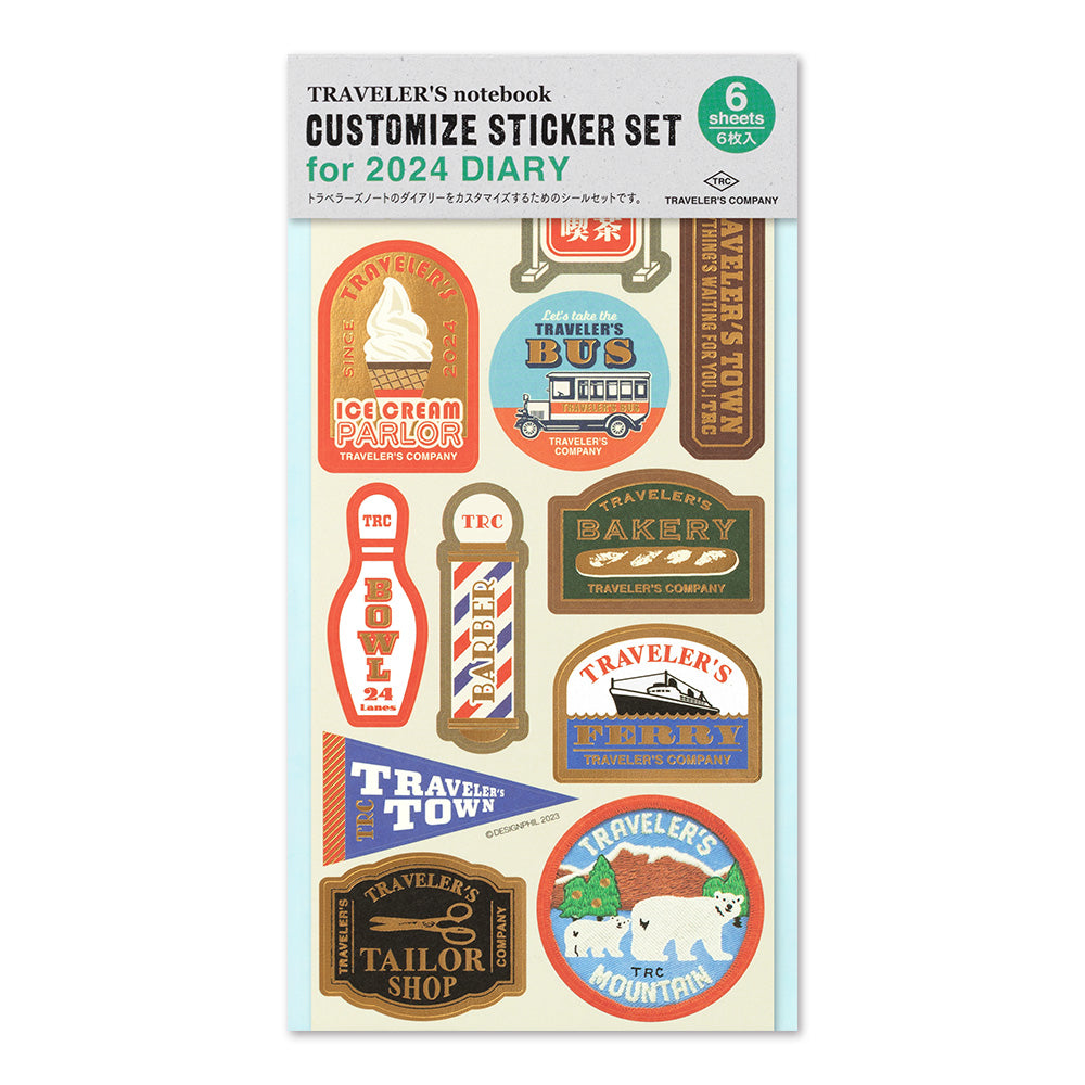 TRAVELER'S notebook Customized Sticker Set for Diary 2024