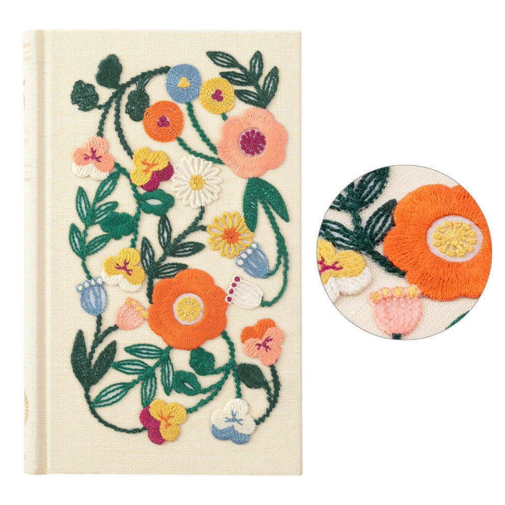 Journal 5 year Embroidery Flower - Image 6