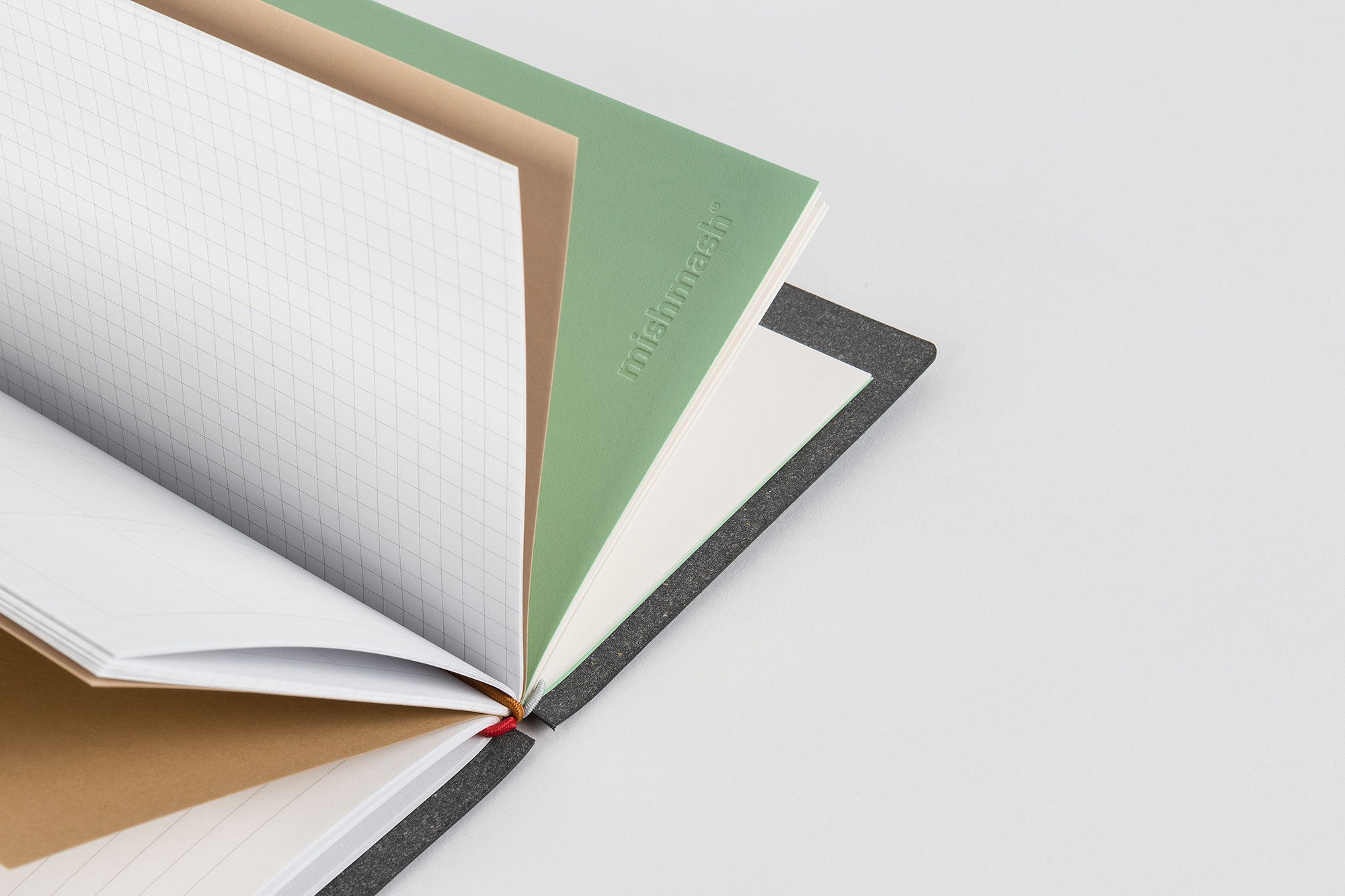 Log Cover Sky Grey Leather Cover - Image 2