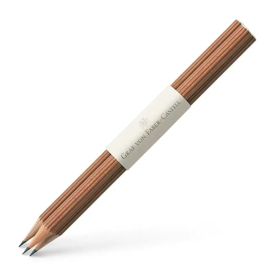 Graf Von Faber-Castell Fluted Graphite Wood Pencils Set of 3 - Brown - Image 2