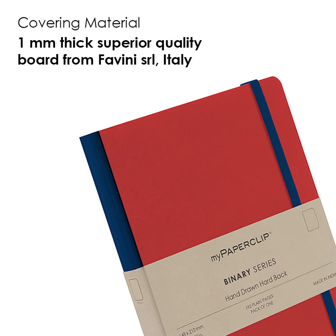 Mypaperclip binary series hand drawn hand back A5 notebook - Image 6