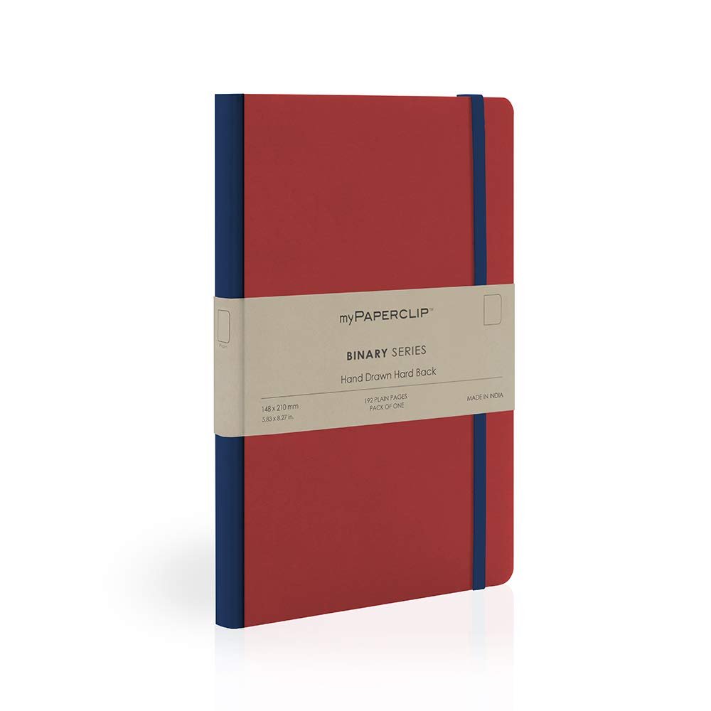 Mypaperclip binary series hand drawn hand back A5 notebook - Image 8