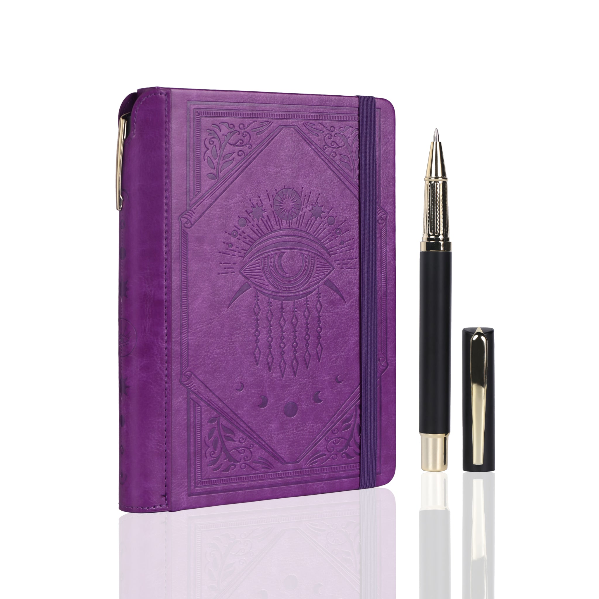 A5 Evil Eye Lined Notebook - Deep Purple - Image 2