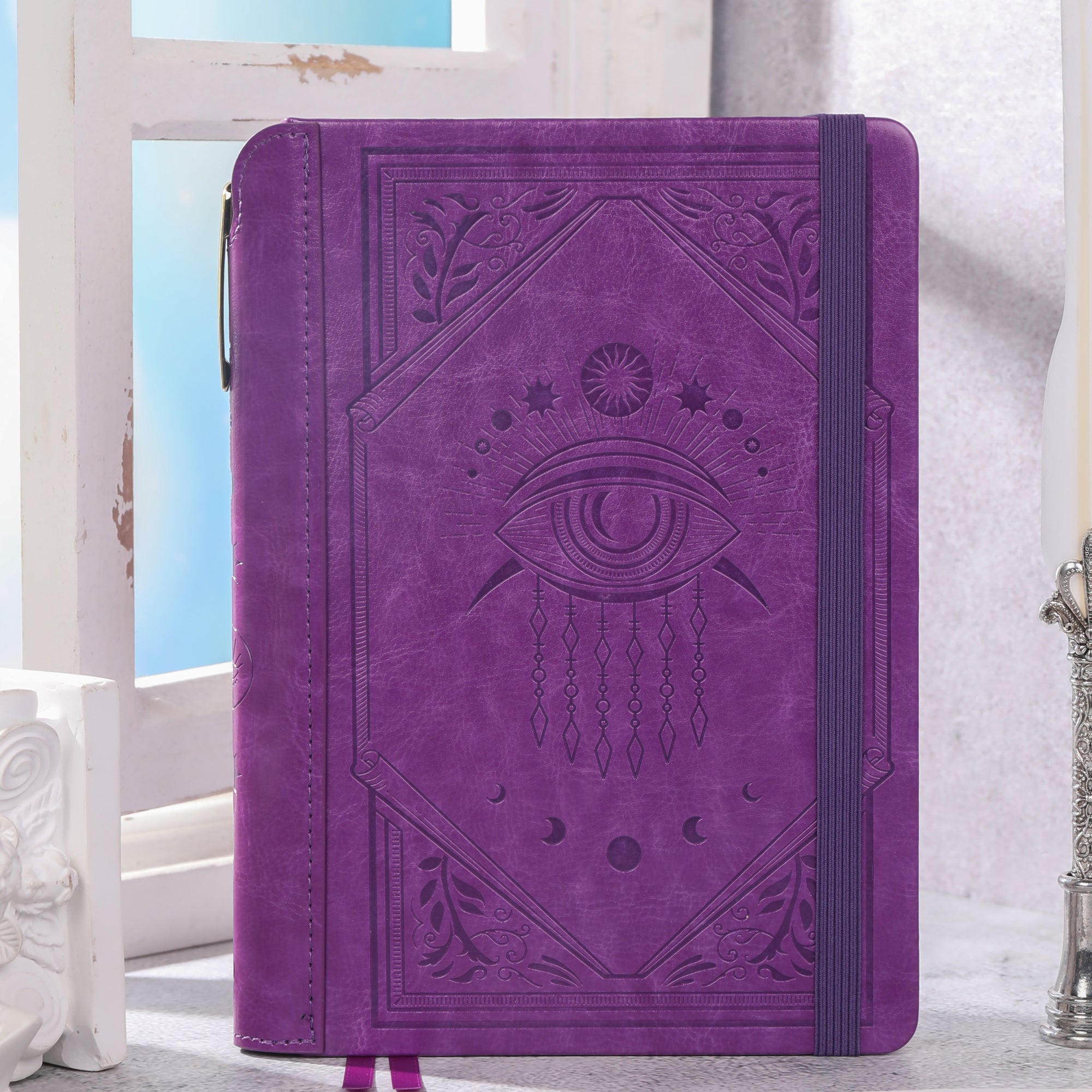 A5 Evil Eye Lined Notebook - Deep Purple - Image 6