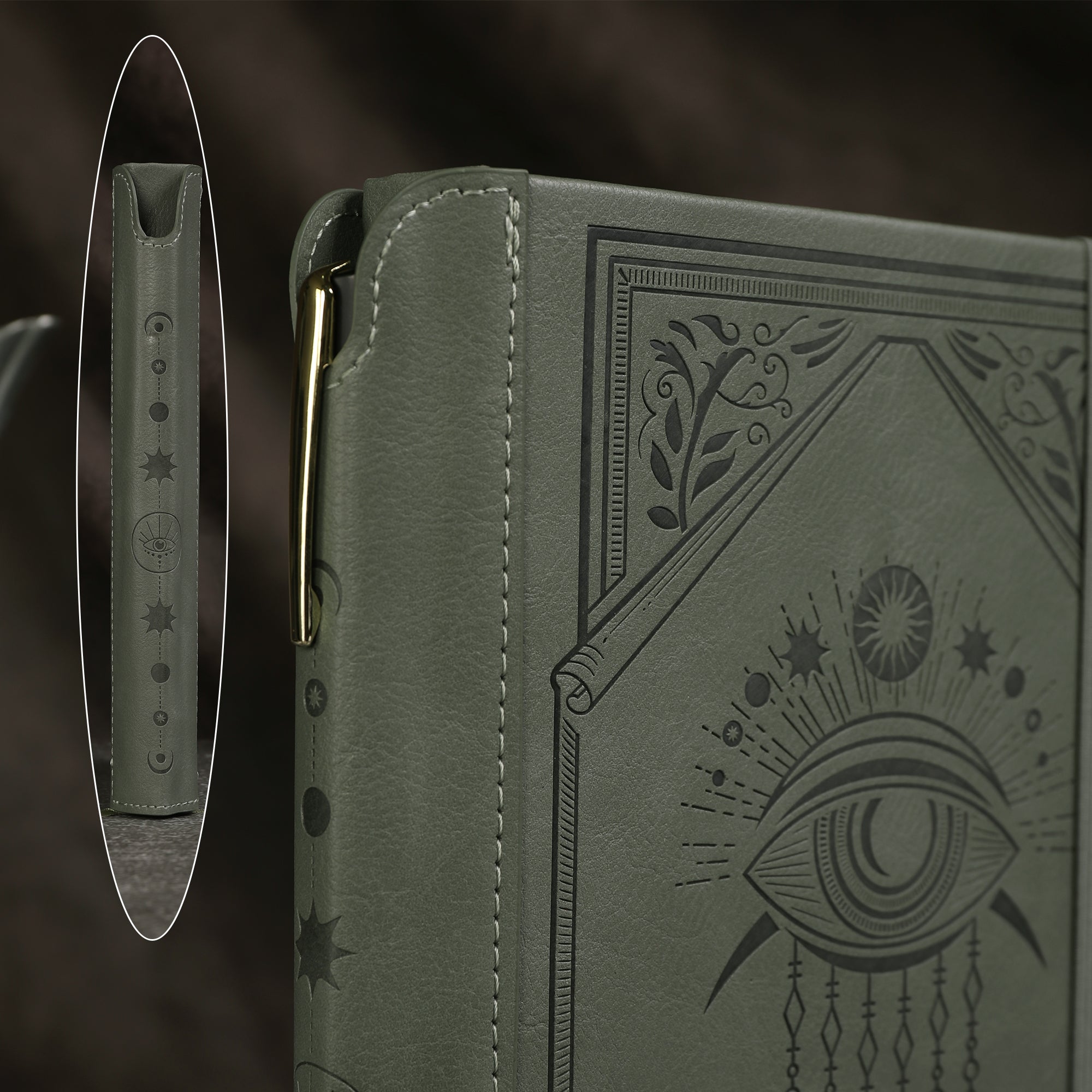 A5 Evil Eye Lined Notebook - Green - Image 2