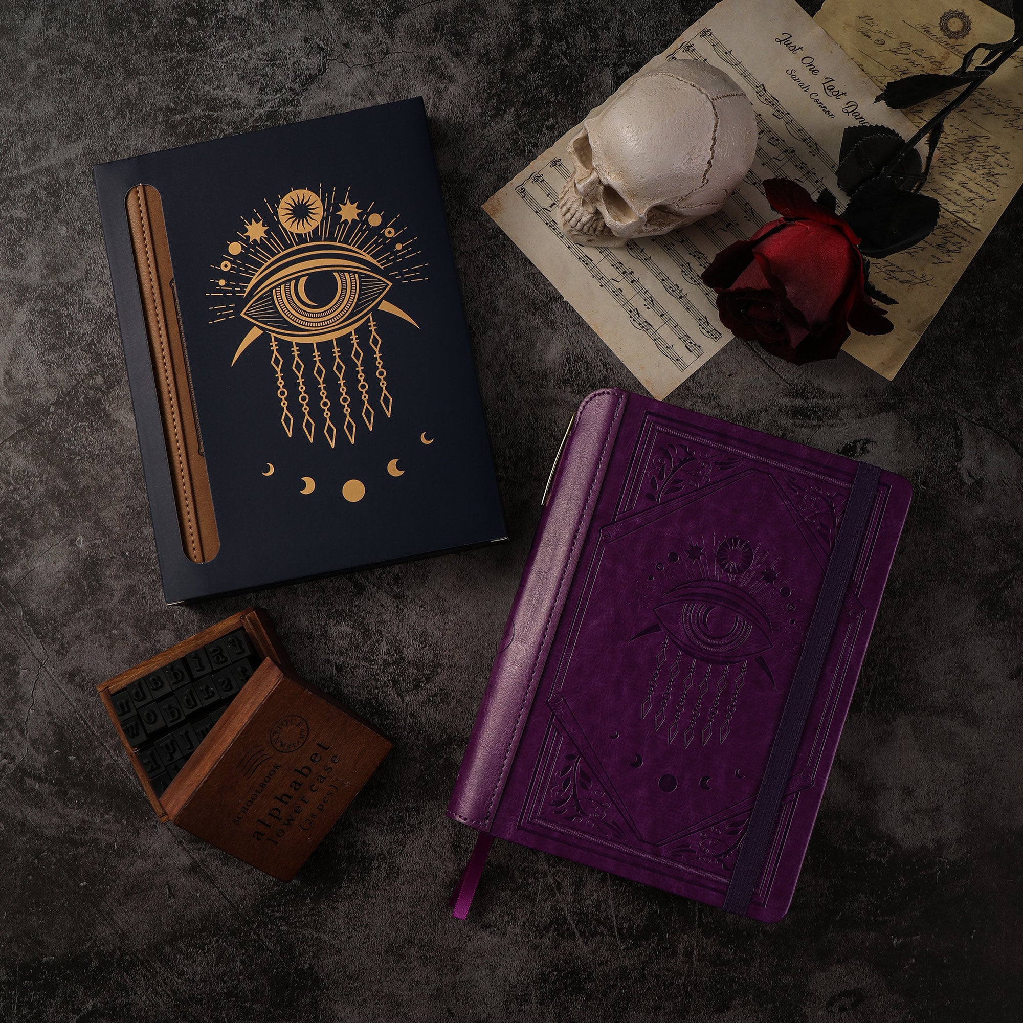 A5 Evil Eye Lined Notebook - Green - Image 6