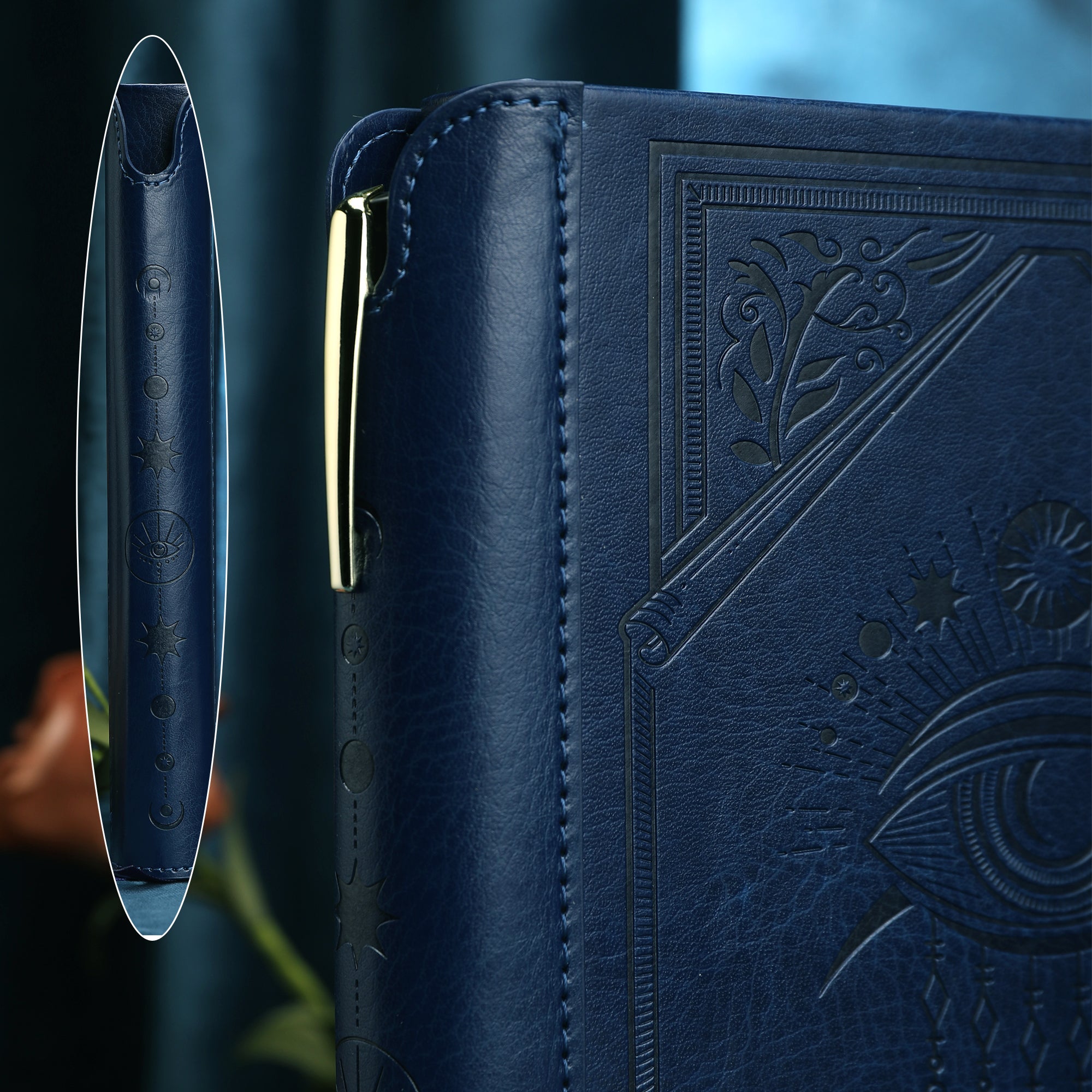 A5 Evil Eye Lined Notebook - Navy - Image 2