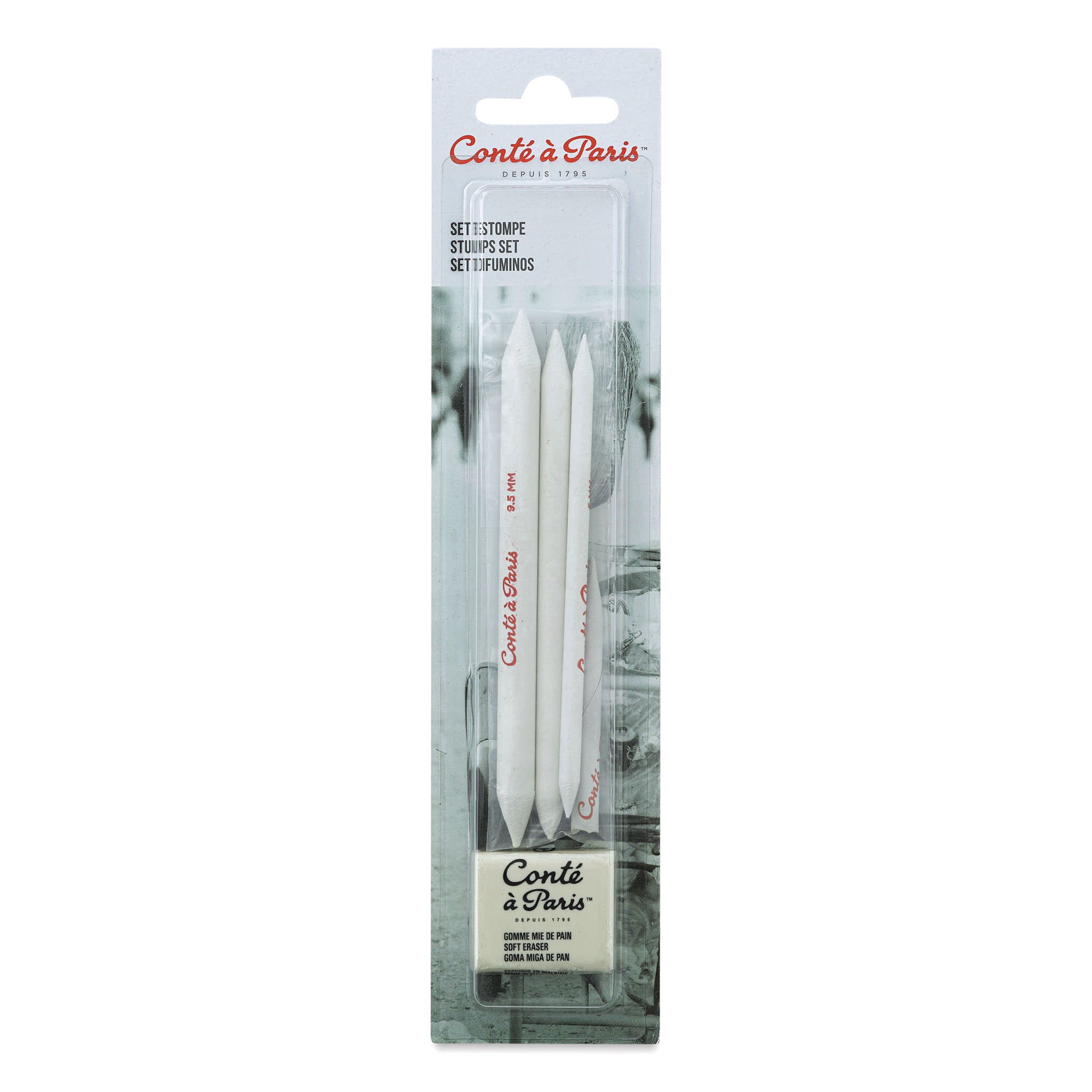 Conte a Paris Set of Blending Stumps & Eraser - Image 2
