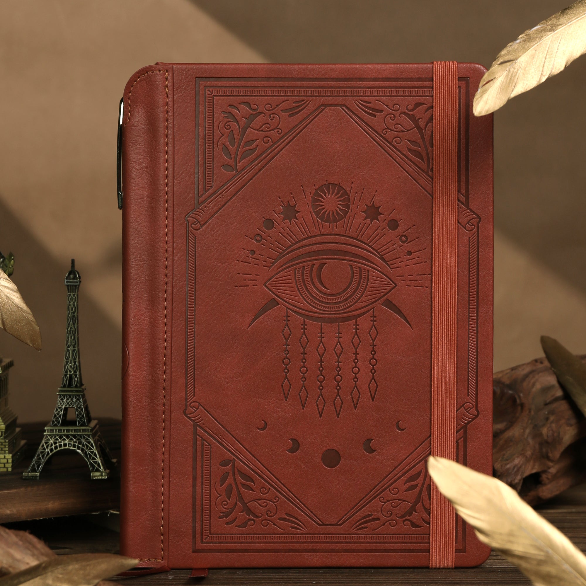 A5 Evil Eye Lined Notebook - Brown - Image 4