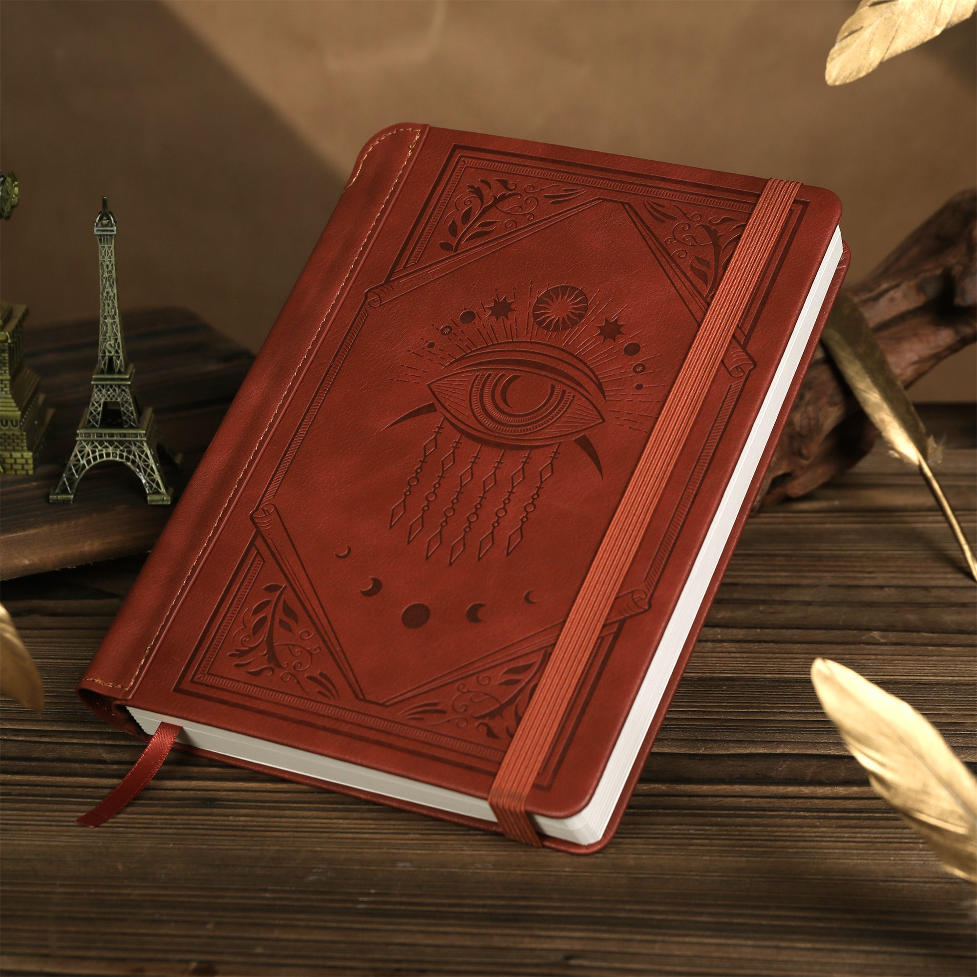 A5 Evil Eye Lined Notebook - Brown - Image 5