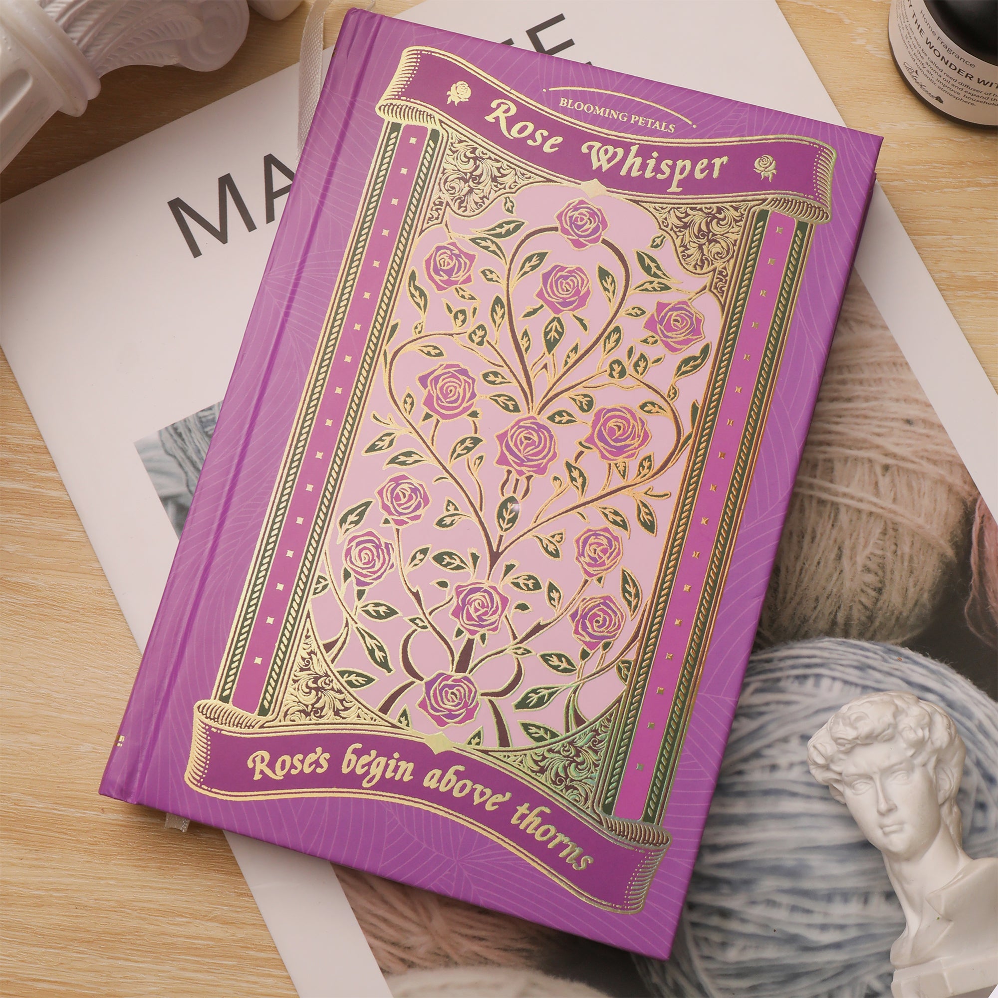 Rose Whisper Lined Notebook - Light Purple - Image 2