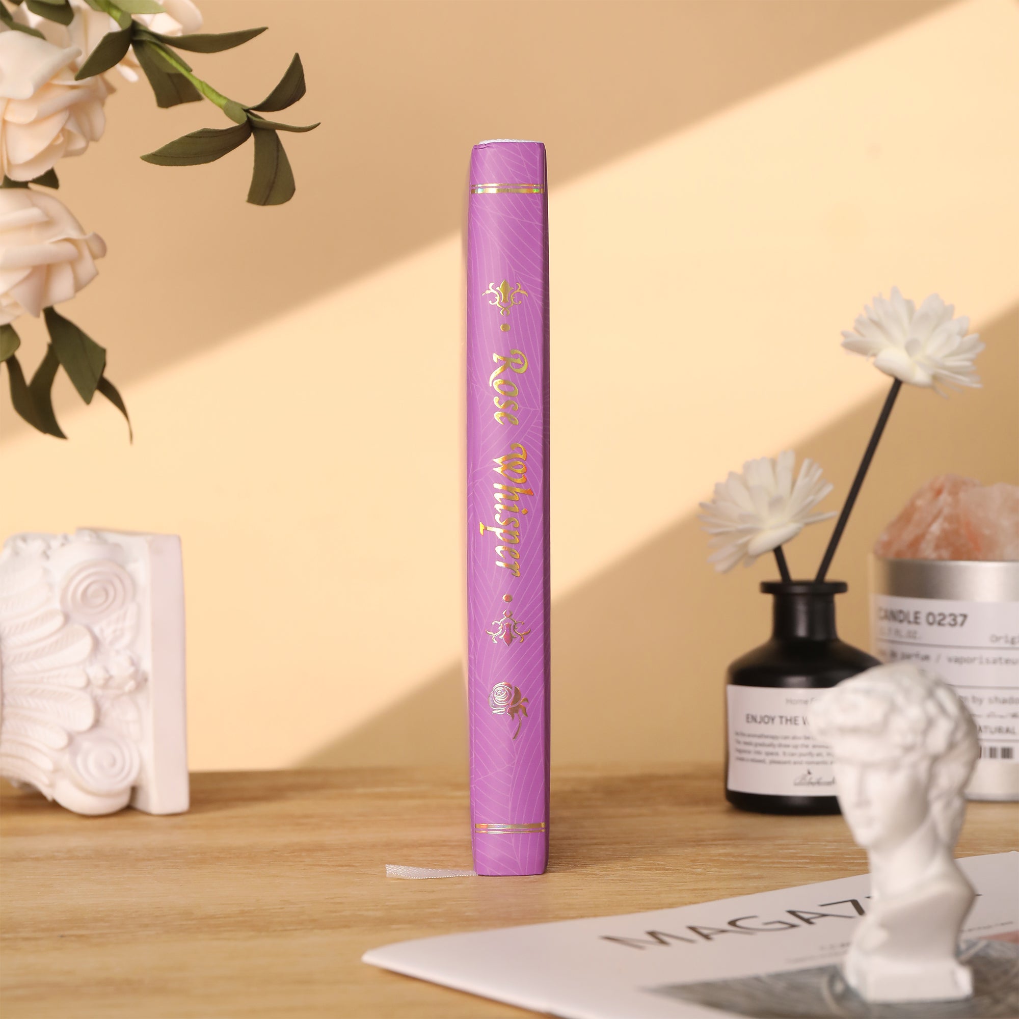 Rose Whisper Lined Notebook - Light Purple - Image 3