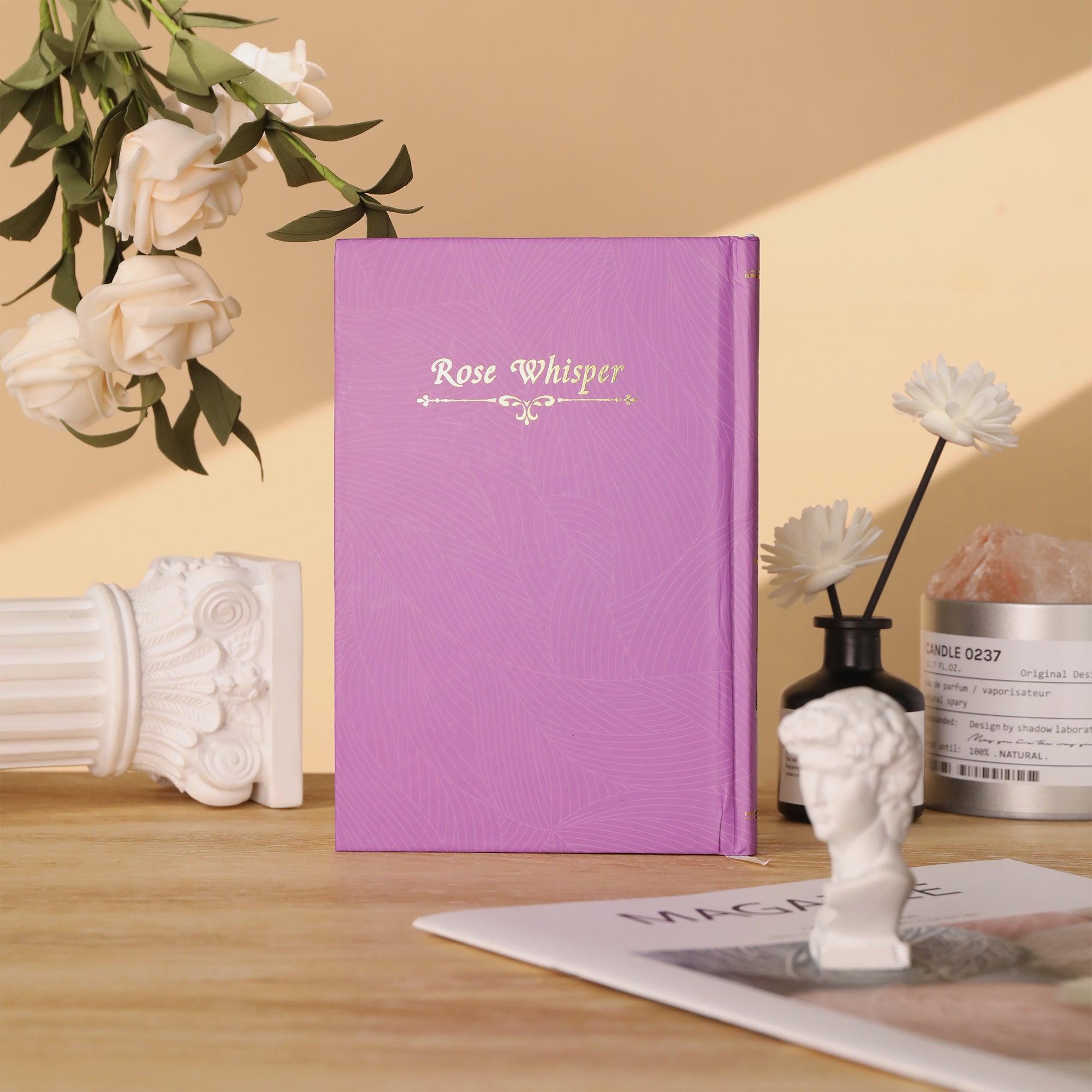 Rose Whisper Lined Notebook - Light Purple - Image 4