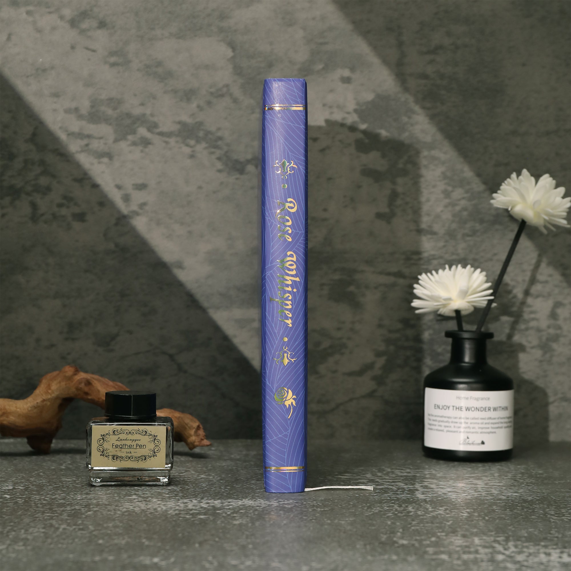 Rose Whisper Lined Notebook - Blue - Image 2