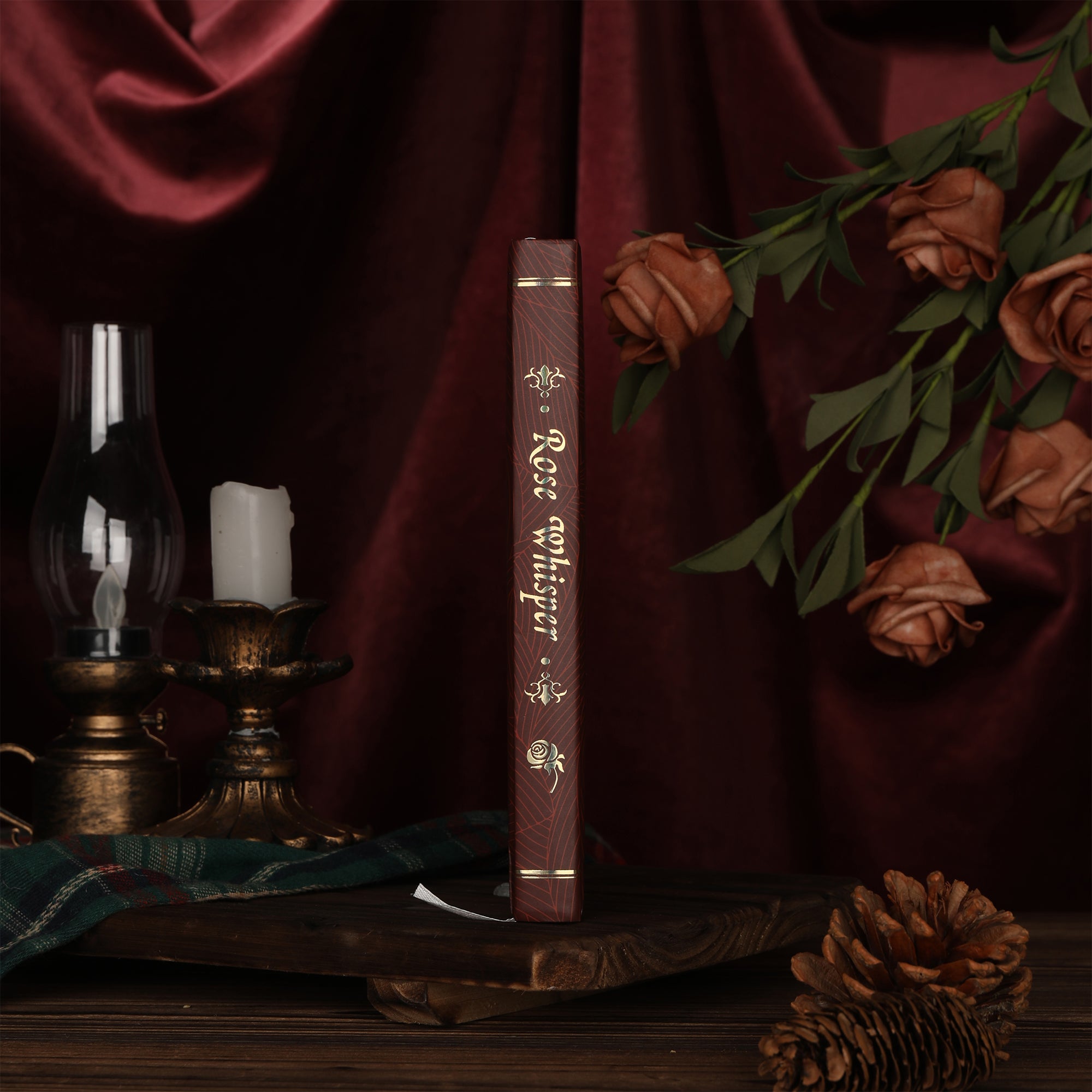 Rose Whisper Lined Notebook - Red - Image 2