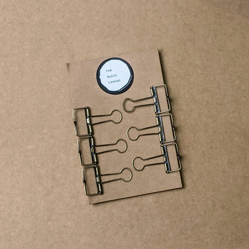 Bronze Hollow Binder Clips Bundle | Set of 6 - Image 4