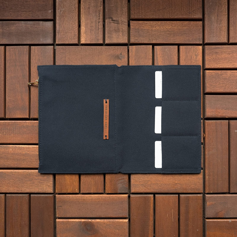 Navy Blue Fabric Pocket Insert - A5