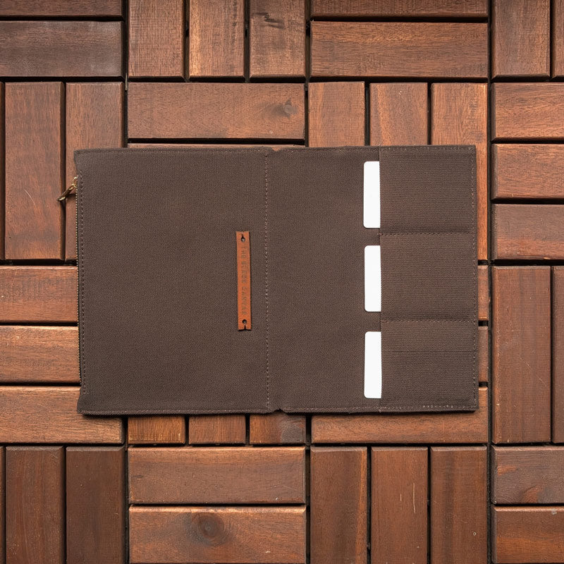 Dark Brown Fabric Pocket Insert - A5