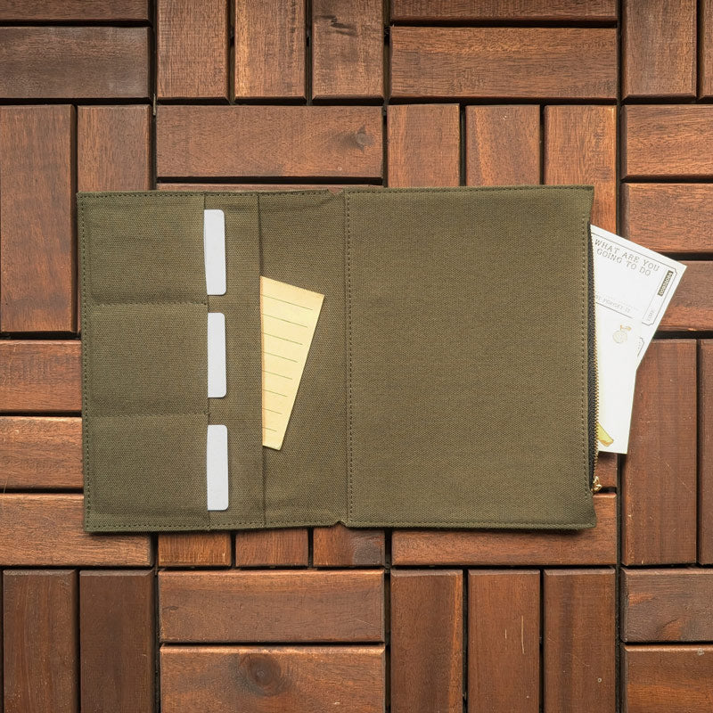 Olive Green Fabric Pocket Insert - A5 - Image 2