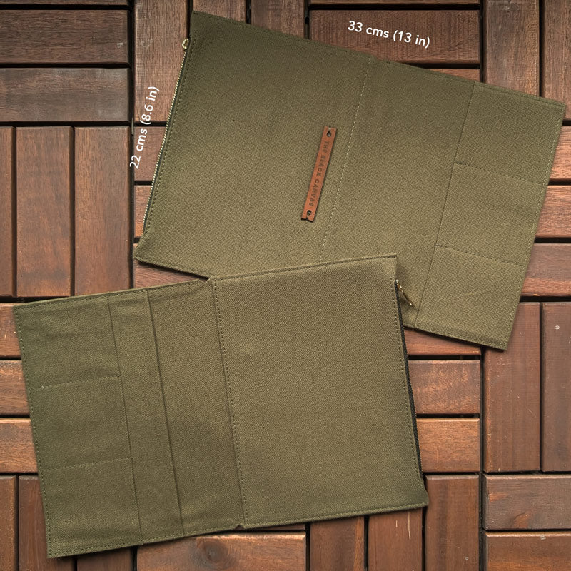 Olive Green Fabric Pocket Insert - A5 - Image 3