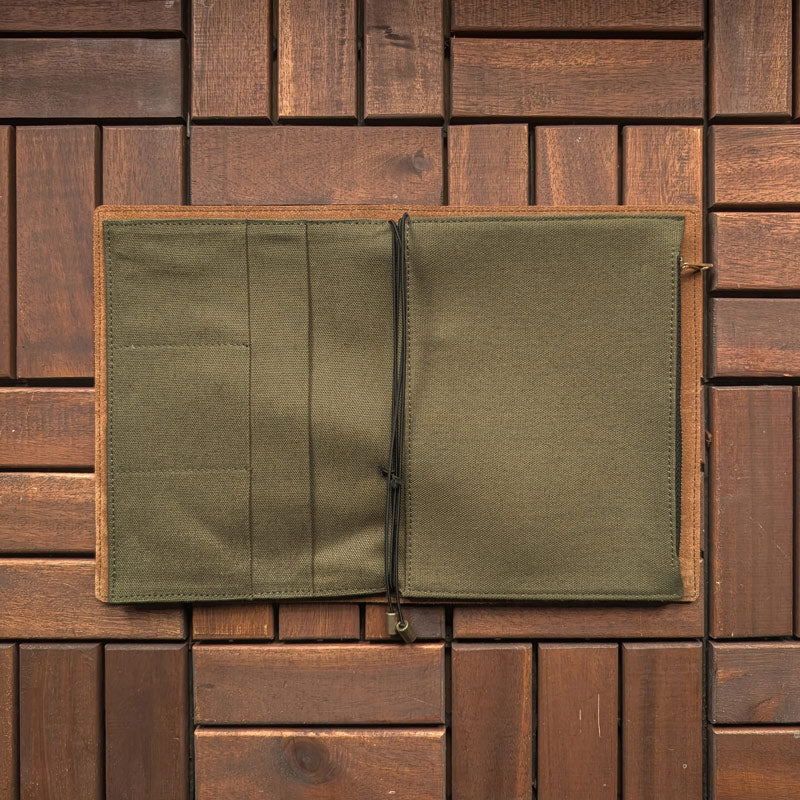 Olive Green Fabric Pocket Insert - A5 - Image 4