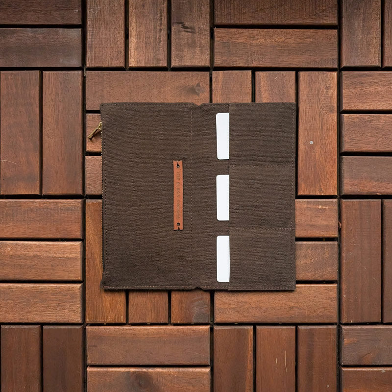 Dark Brown Fabric Pocket Insert - Slim