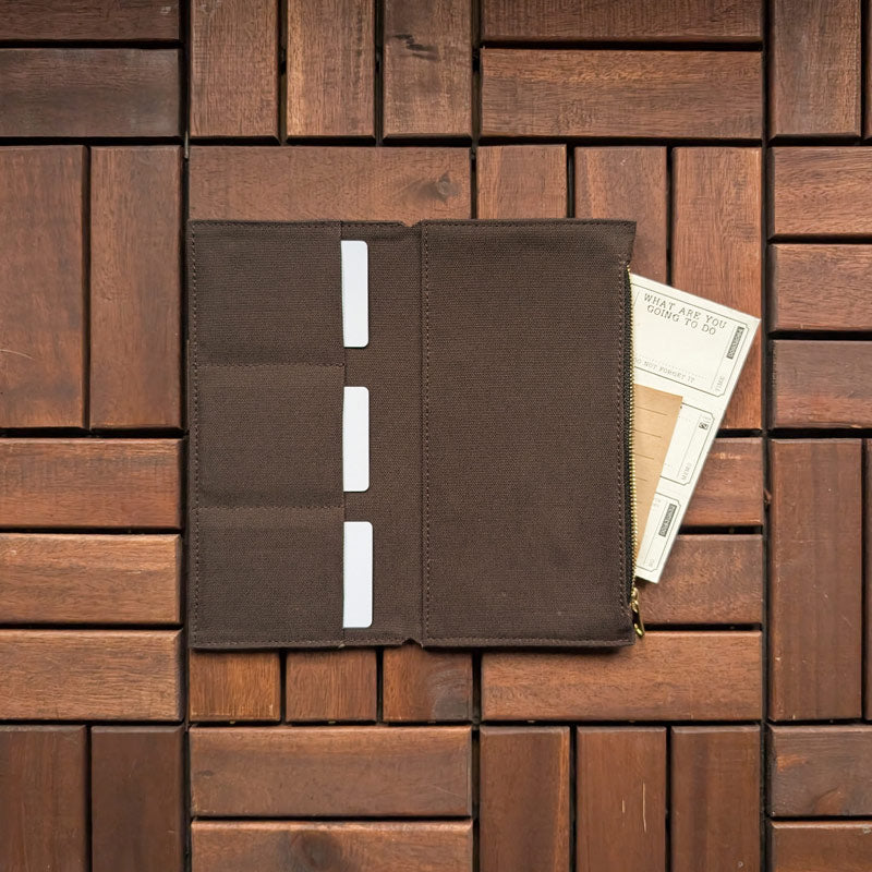 Dark Brown Fabric Pocket Insert - Slim - Image 2