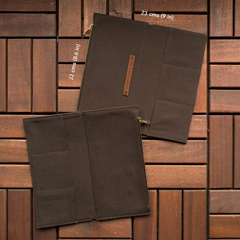 Dark Brown Fabric Pocket Insert - Slim - Image 3