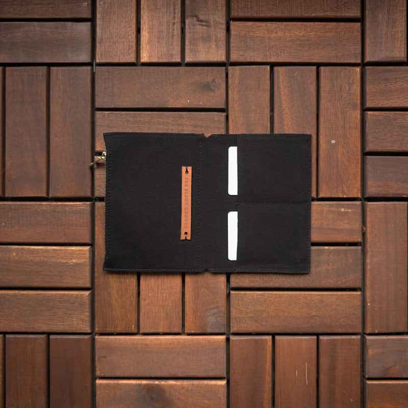 Charcoal Black Fabric Pocket Insert - A6