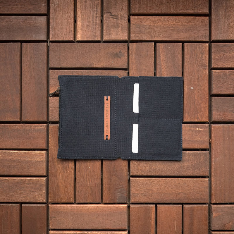 Navy Blue Fabric Pocket Insert - A6