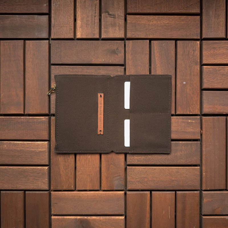 Dark Brown Fabric Pocket Insert - A6