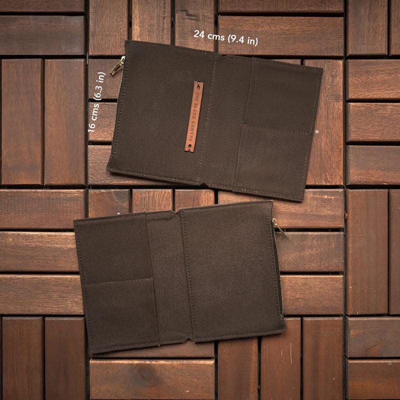 Dark Brown Fabric Pocket Insert - A6 - Image 3