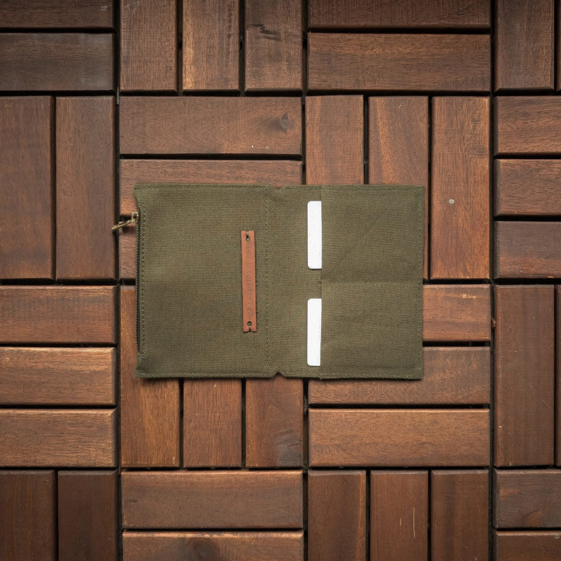 Olive Green Fabric Pocket Insert - A6