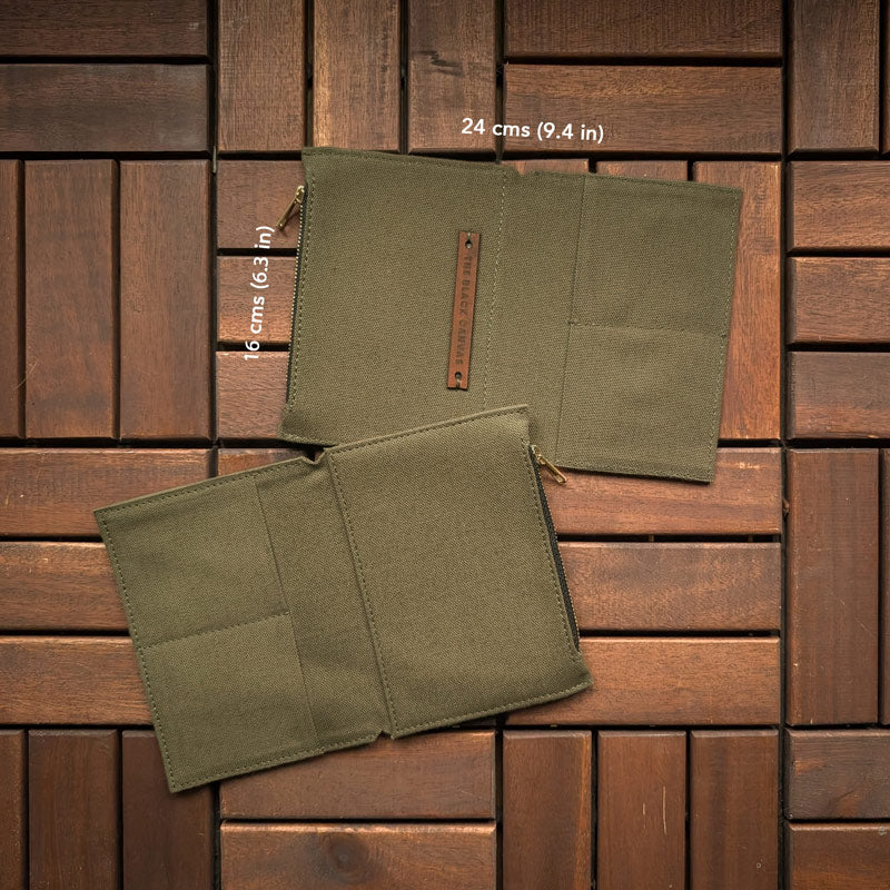 Olive Green Fabric Pocket Insert - A6 - Image 3