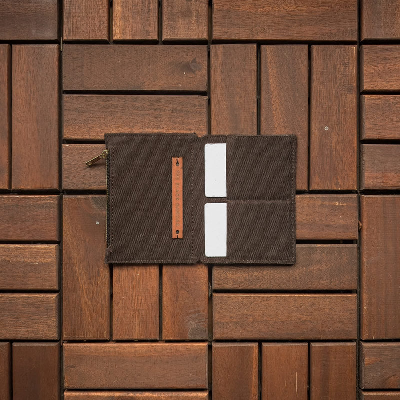 Dark Brown Fabric Pocket Insert - Passport